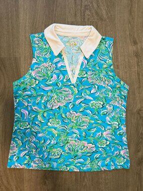 NWOT Lilly Pulitzer Luxletic Golf/Tennis Polo Top Size M